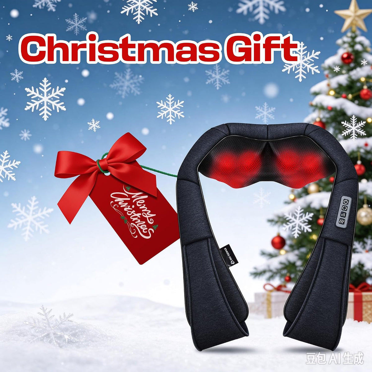 Women Men Gifts, Shiatsu Back Shoulder & Neck Massager with Heat