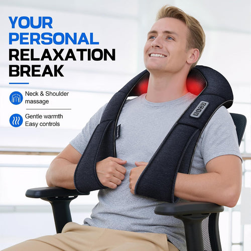 Women Men Gifts, Shiatsu Back Shoulder & Neck Massager with Heat